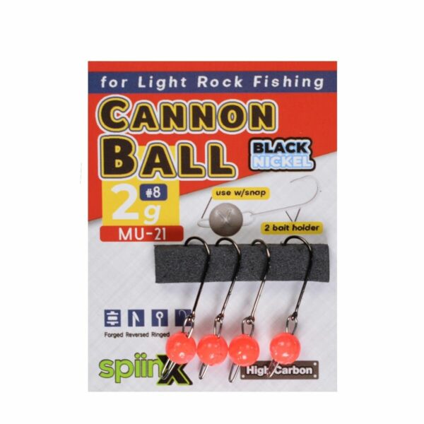 SPIINX CANNON BALL JIGHEAD UV TURUNCU 1.5G #8 4P